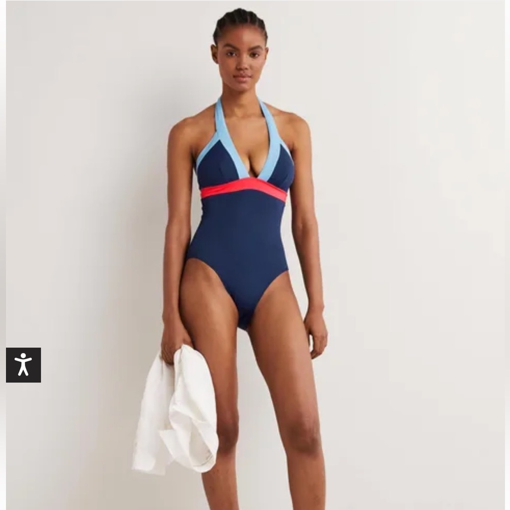 Boden Ithaca Halter Swimsuit Size